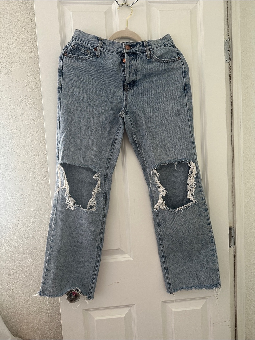 Light Blue Distressed Jeans